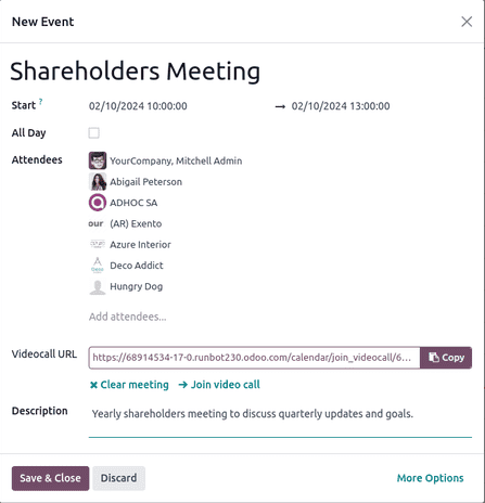Scheduling an event