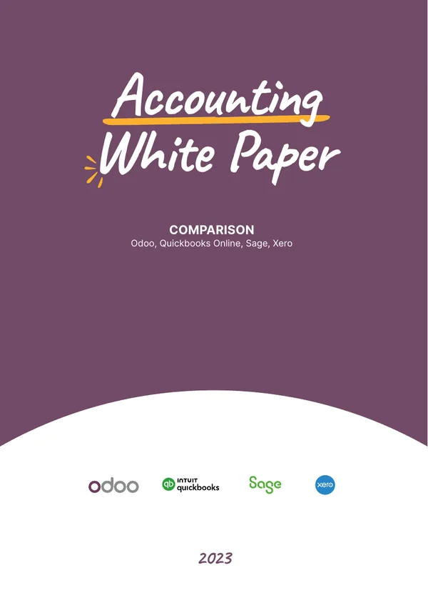 Cover: Accounting Software Comparison: Odoo, QuickBooks Online, Sage and Xero