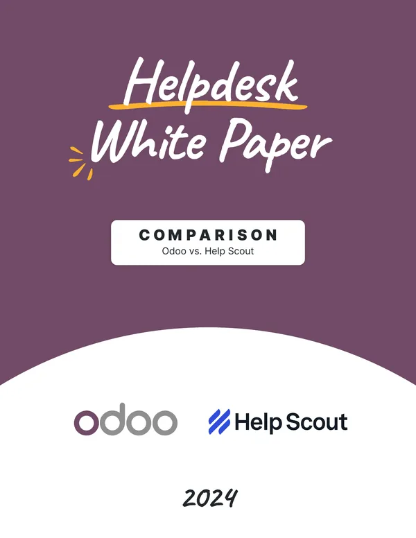 Cover: Helpdesk Software Comparison: Odoo Helpdesk vs. Help Scout